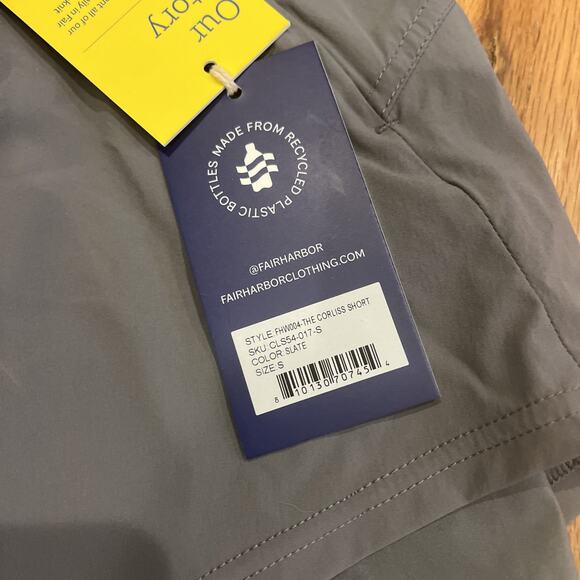 NWT Fair Harbor Corliss Lined Shorts Slate Gray Womens Size S Lined Athletic - Picture 4 of 6